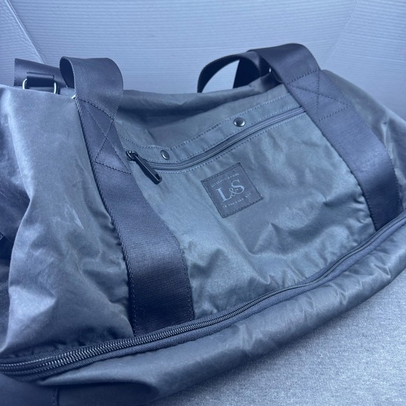 LO & SONS Catalina Day Tote Weekender Shoulder‎ Bag Carry On Black Travel Gym - Picture 2 of 14